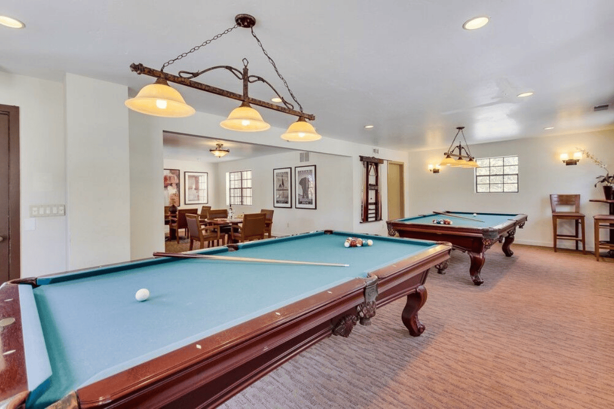 Billiards room at Circle RV Resort