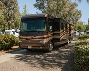 Website mega menu layout showcasing a RV Site