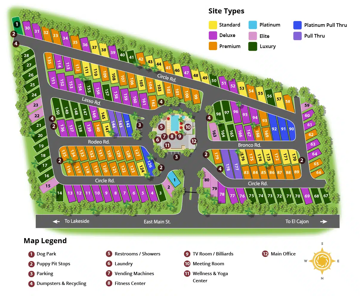 Circle RV Resort Map